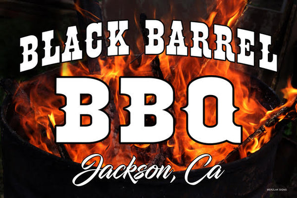 Black Barrel BBQ Jackson California logo